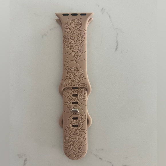 Other - Sunflower Engraved Silicone Apple Watch Band 38/40mm – New